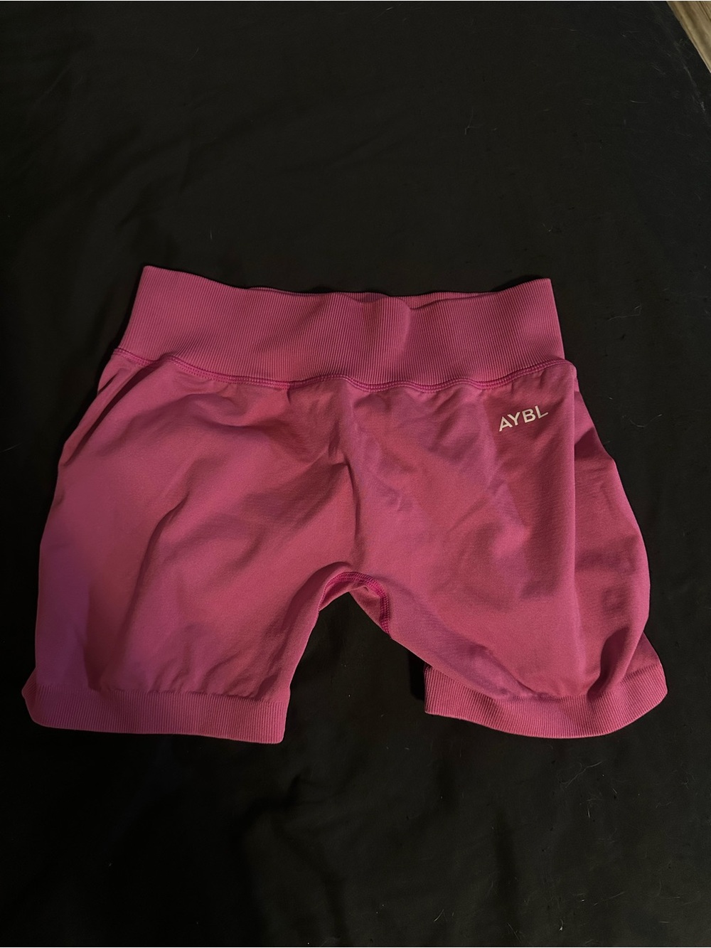 AYBL High-Waist Raspberry Bike Shorts - Picture 2 of 4
